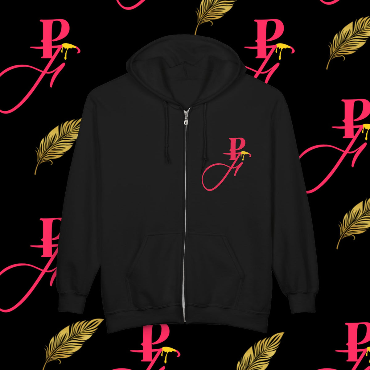 No Substitutions Ever | Phat Fuk Eatery | Bold Retro Graphic Full-Zip Hoodie | J Lea Designs