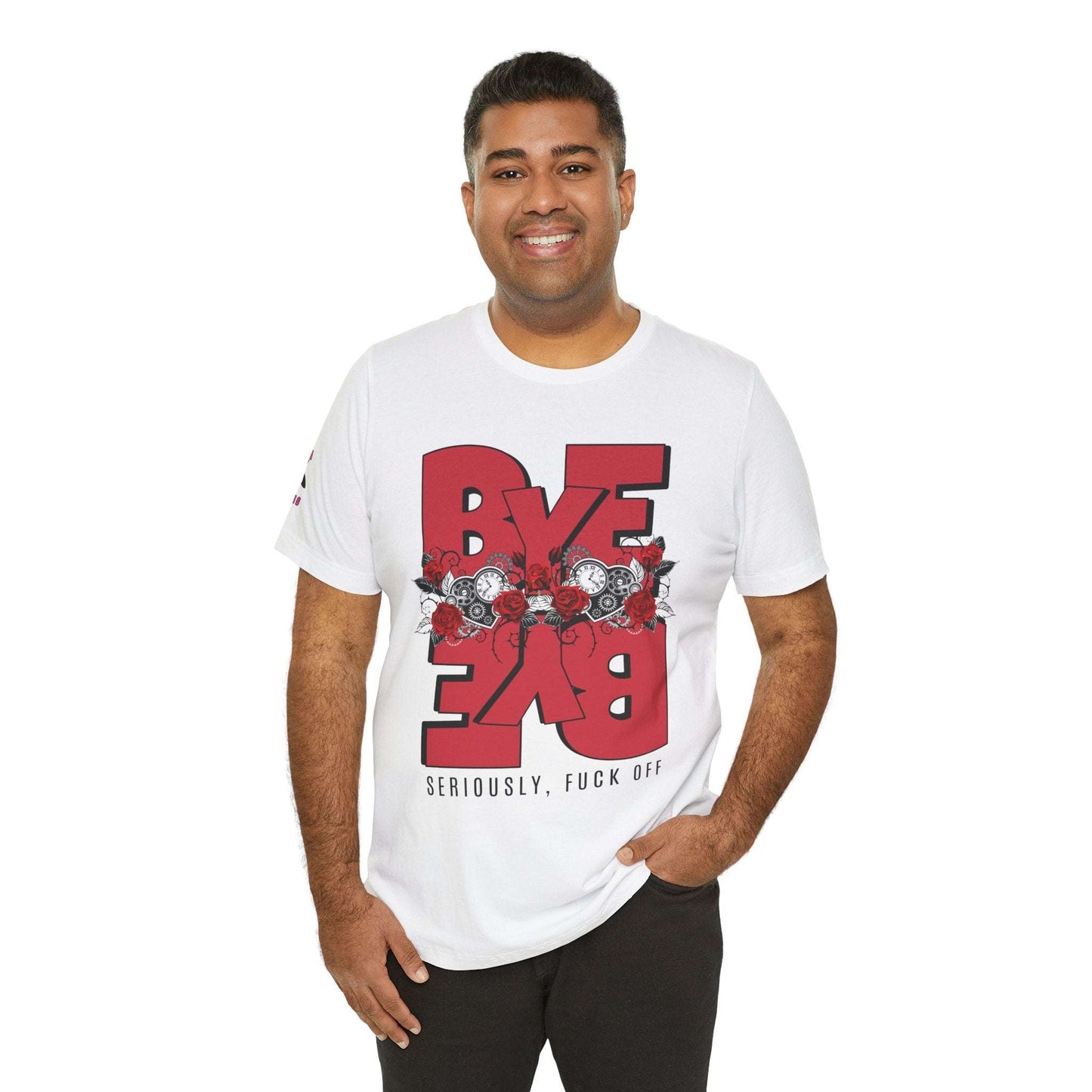 BYE-BYE | Statement T-Shirt | Typography Design | Adult | Unisex | Bella Canvas Jersey Tee