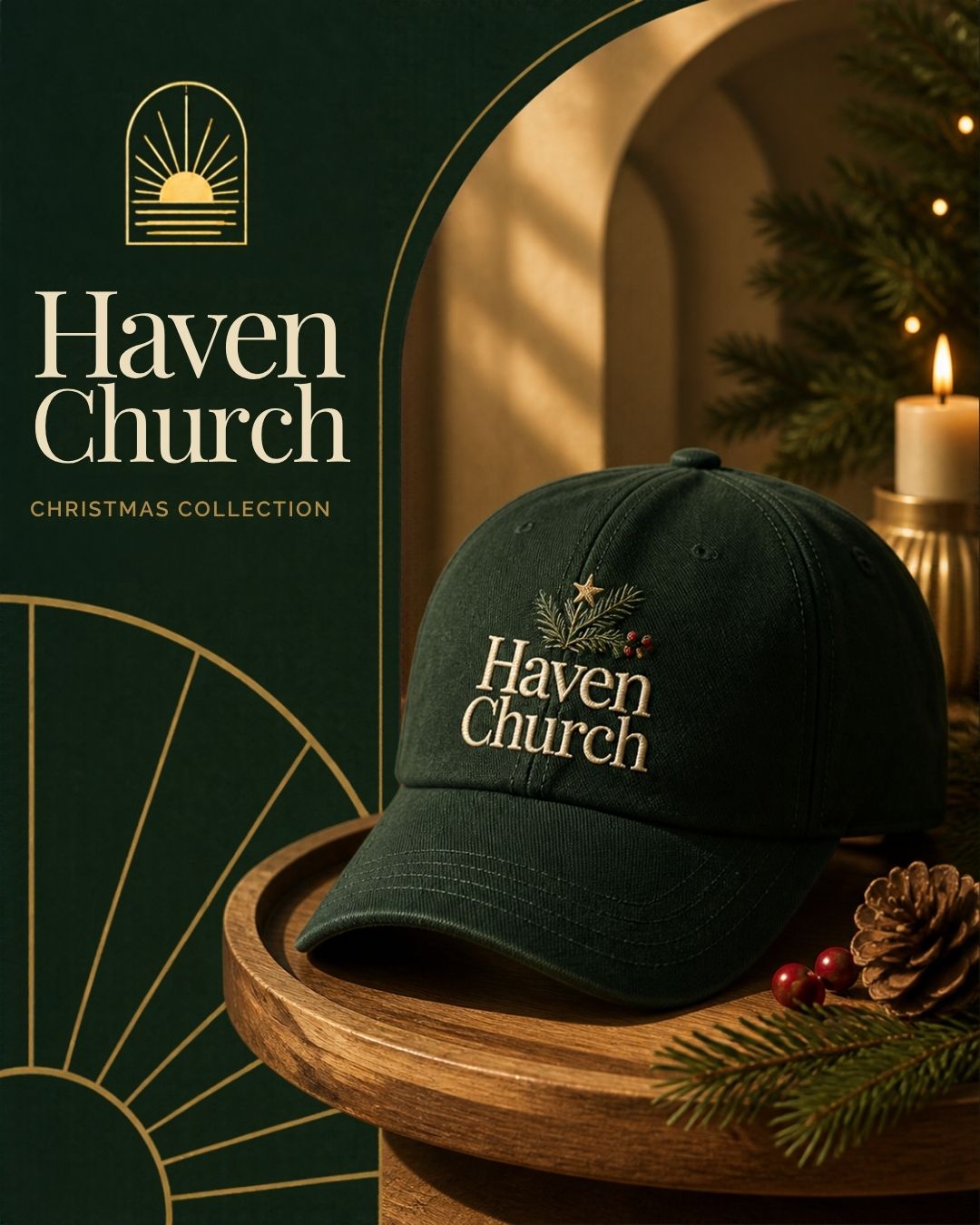 Christmas Baseball Cap - Haven Church