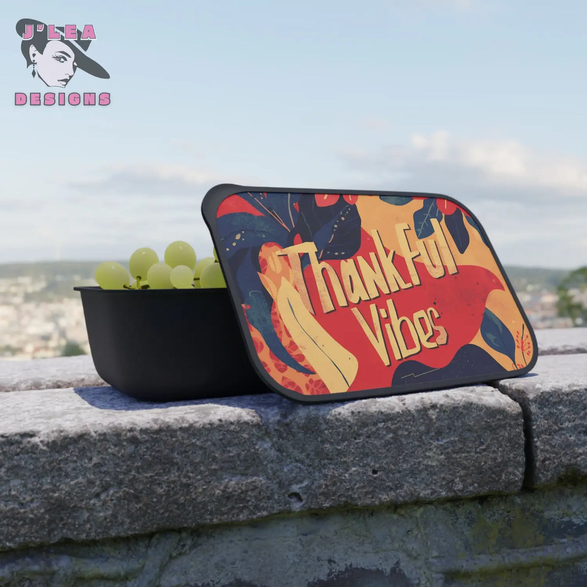 Thankful Vibes by J’Lea Designs – Transformative Eco-Friendly Bento Box with Autumn Mosaic Design - Novembers
