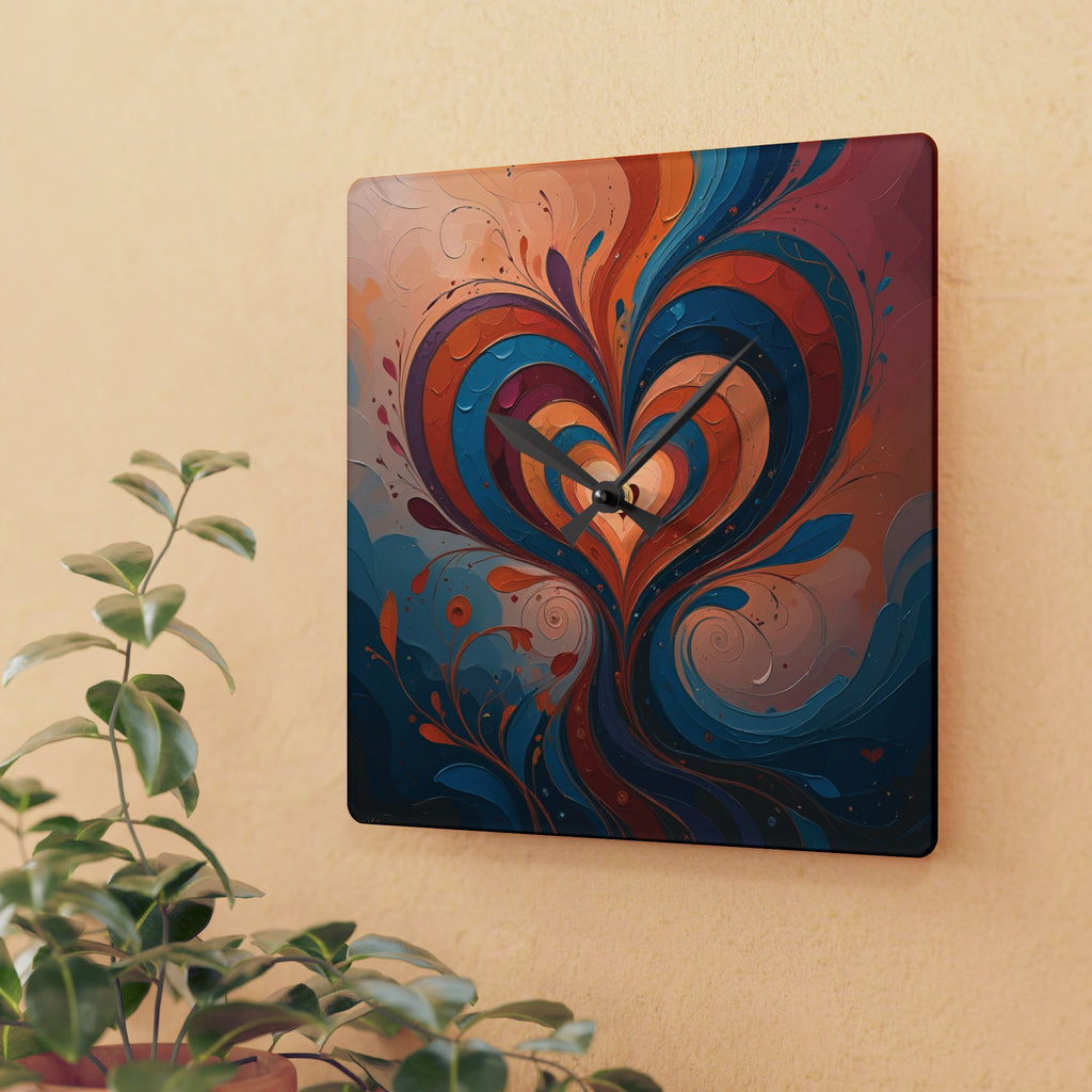 Gratitude Flame by J'Lea Designs - Abstract Wall Clock – November's Limited-Edition - TimeKeepers of Transformation - Piece 1 of 5