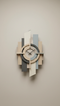 Sculptural acrylic wall clock with layered design