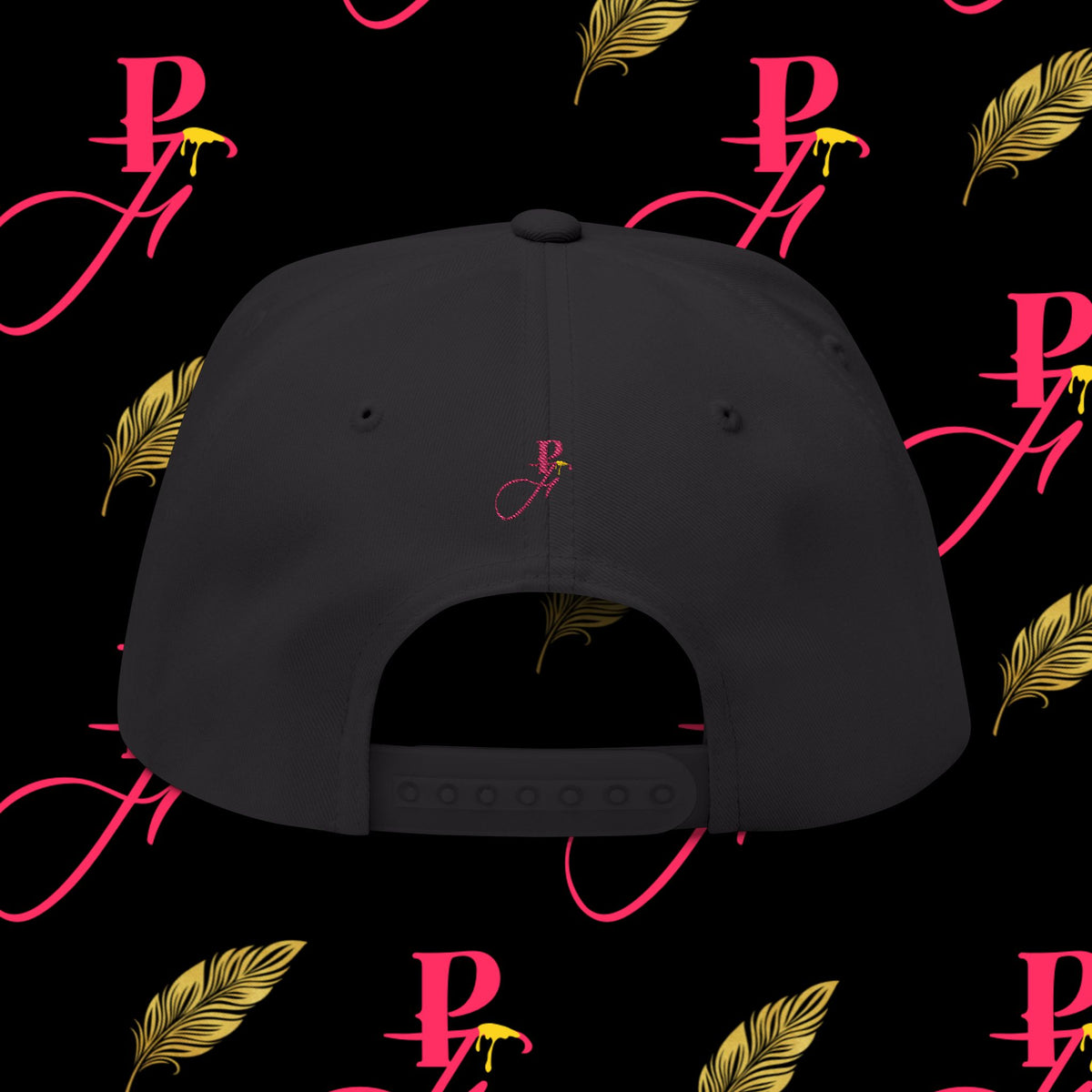 NO REGRETS Embroidered Flat Bill Cap | Phat Fuk Eatery Merchandise | A J Lea Designs Production