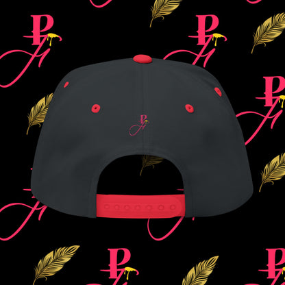 NO REGRETS Embroidered Flat Bill Cap | Phat Fuk Eatery Merchandise | A J Lea Designs Production