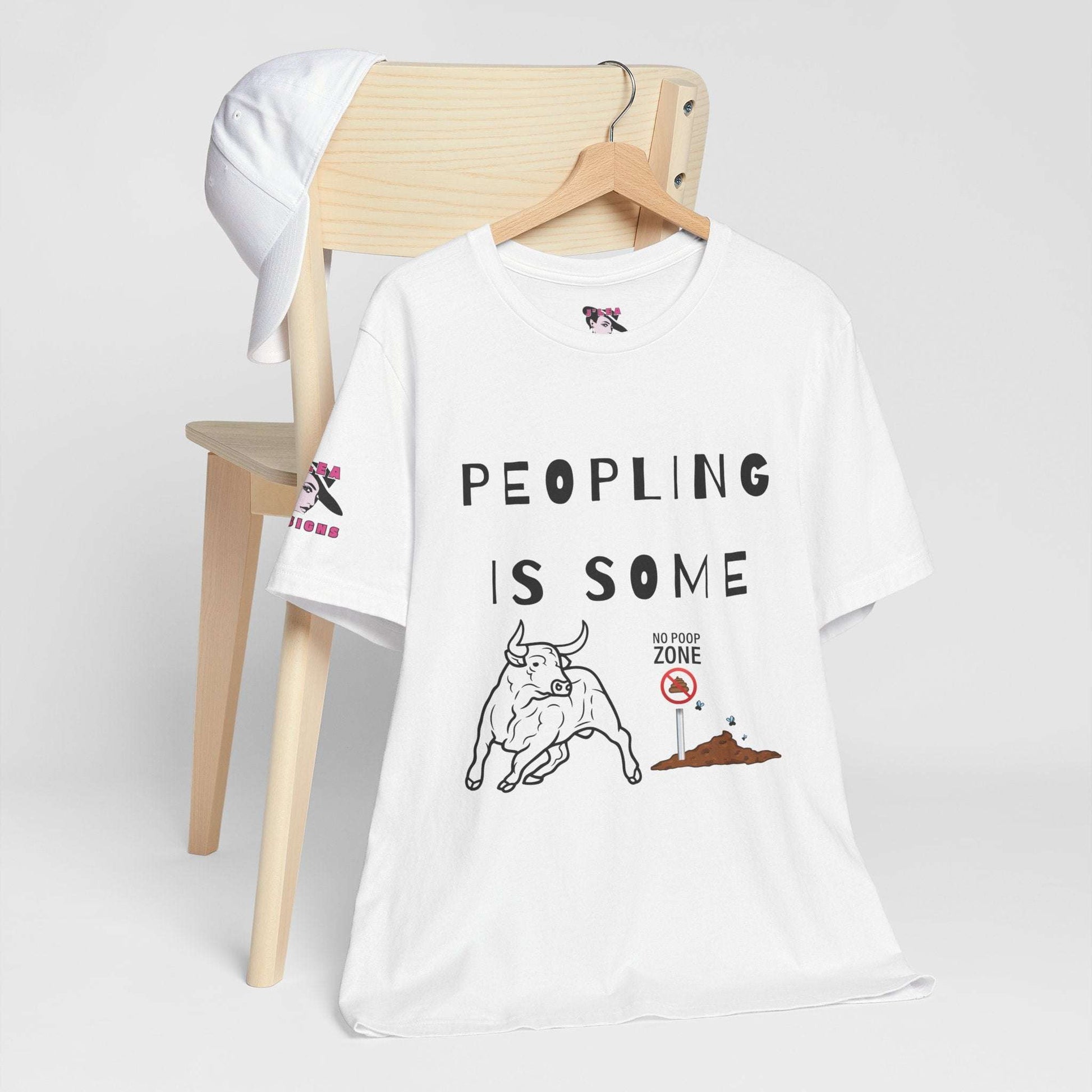 PEOPLING IS SOME BULLSHIT | Humorous Design | Adult | Unisex | Bella Canvas Jersey Tee