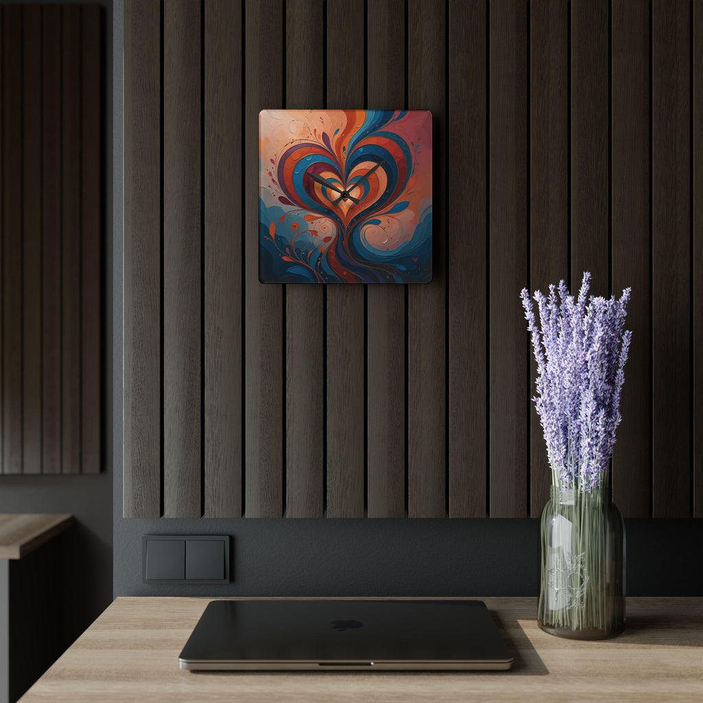 Gratitude Flame by J'Lea Designs - Abstract Wall Clock – November's Limited-Edition - TimeKeepers of Transformation - Piece 1 of 5