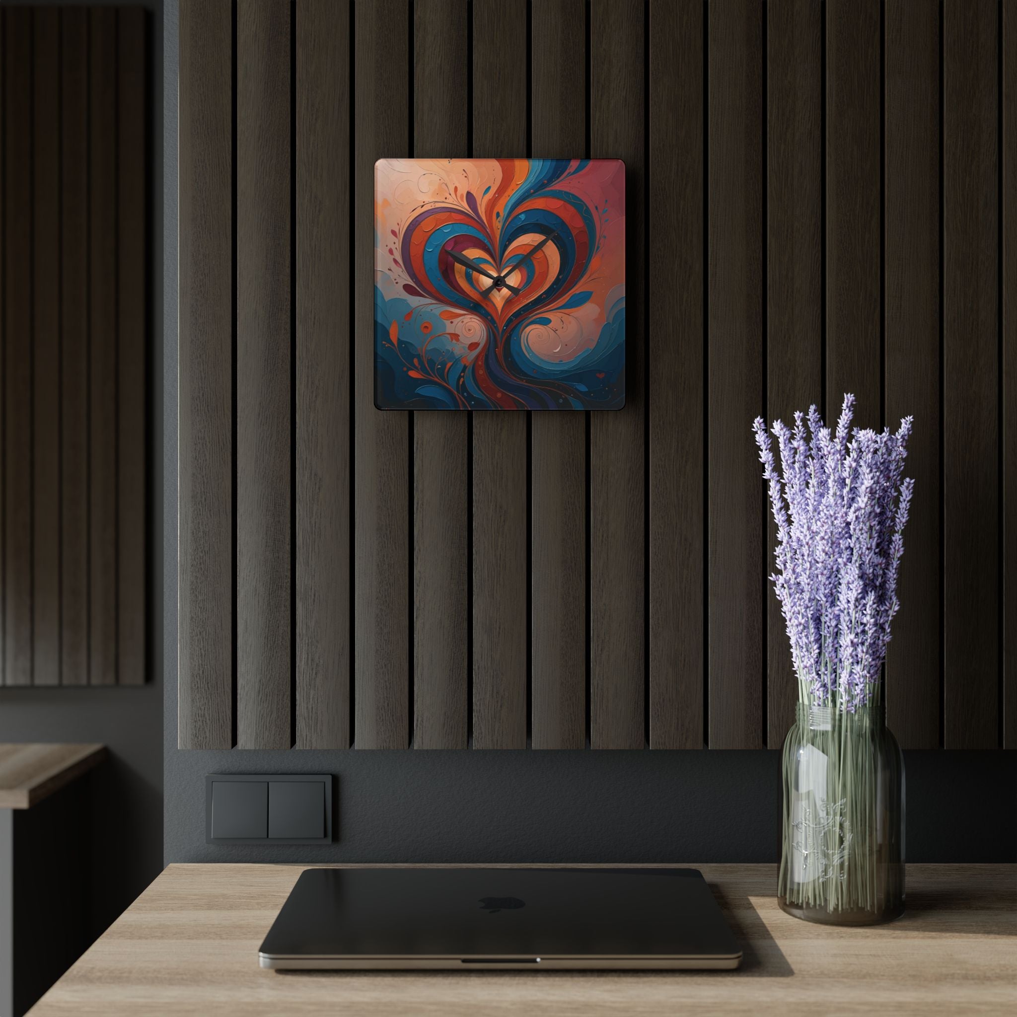 Gratitude Flame by J'Lea Designs - Abstract Wall Clock – November's Limited-Edition - TimeKeepers of Transformation - Piece 1 of 5