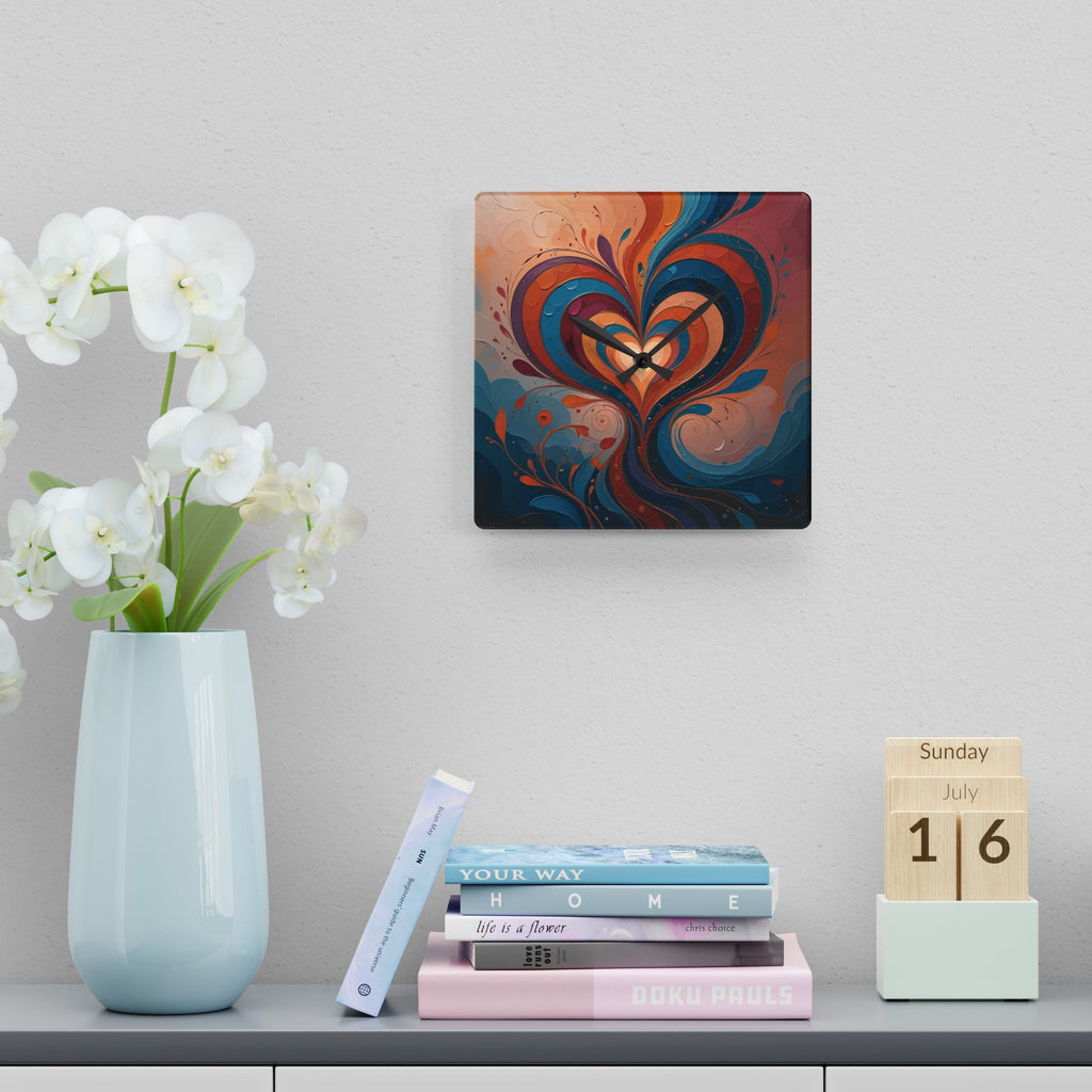 Gratitude Flame by J'Lea Designs - Abstract Wall Clock – November's Limited-Edition - TimeKeepers of Transformation - Piece 1 of 5