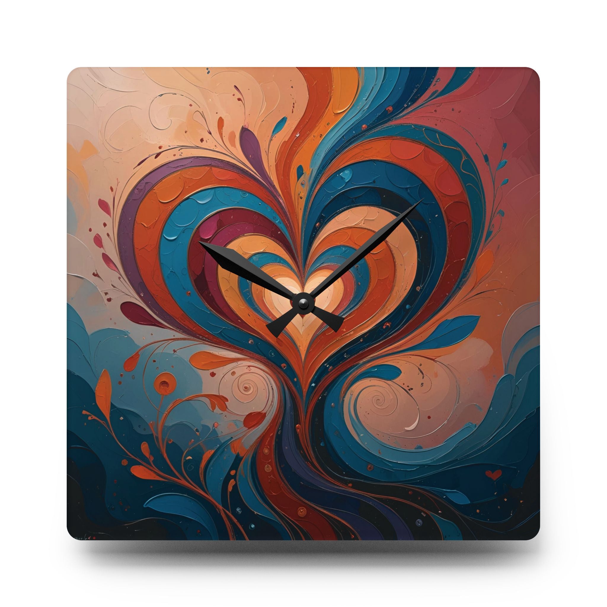 Gratitude Flame by J'Lea Designs - Abstract Wall Clock – November's Limited-Edition - TimeKeepers of Transformation - Piece 1 of 5
