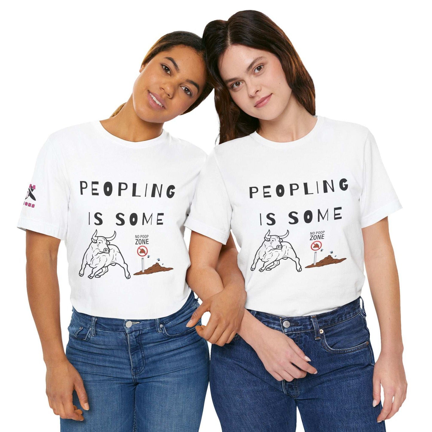 PEOPLING IS SOME BULLSHIT | Humorous Design | Adult | Unisex | Bella Canvas Jersey Tee