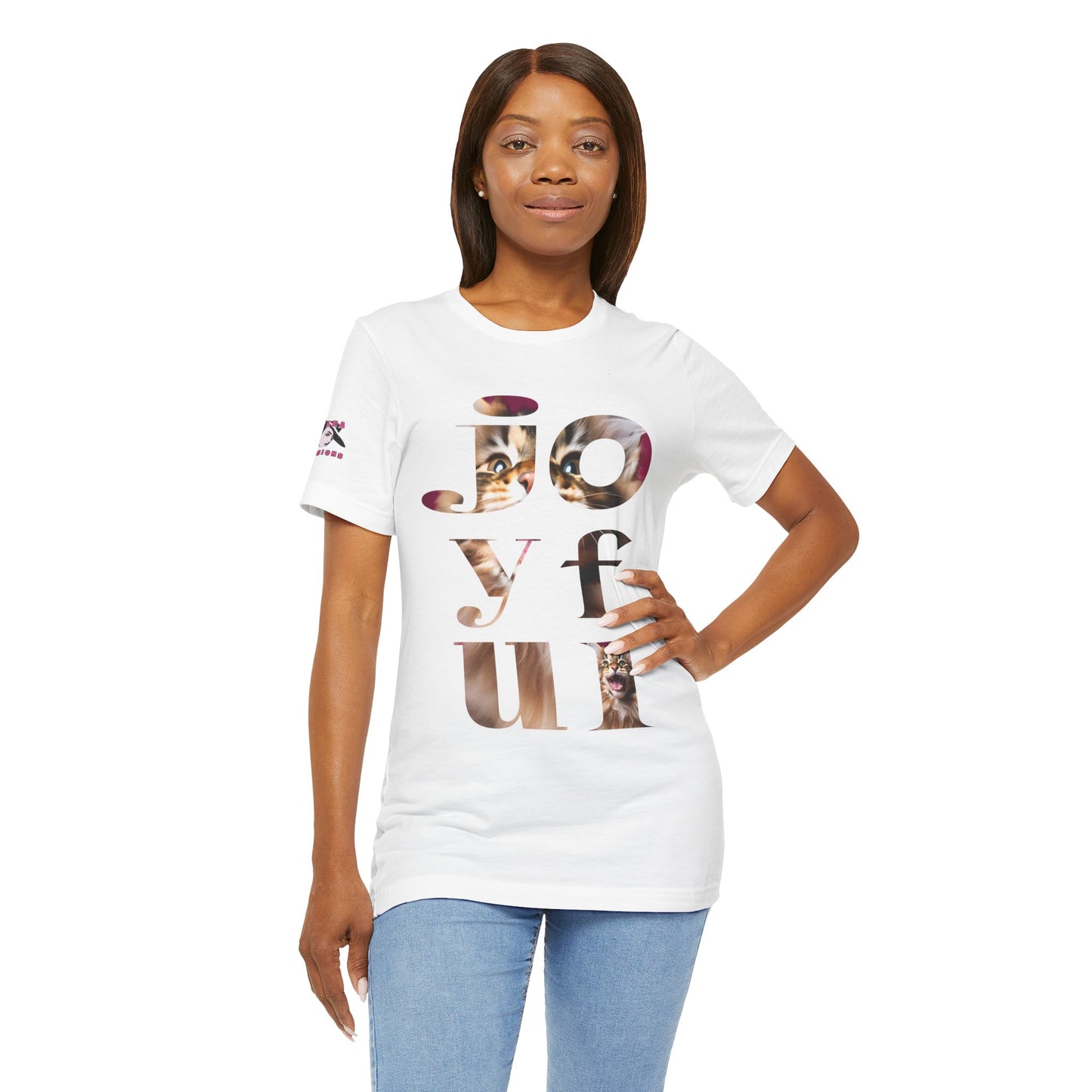 JOYFUL | Maine Coon Kitten | Typography Design | Adult | Unisex | Bella Canvas Jersey Tee