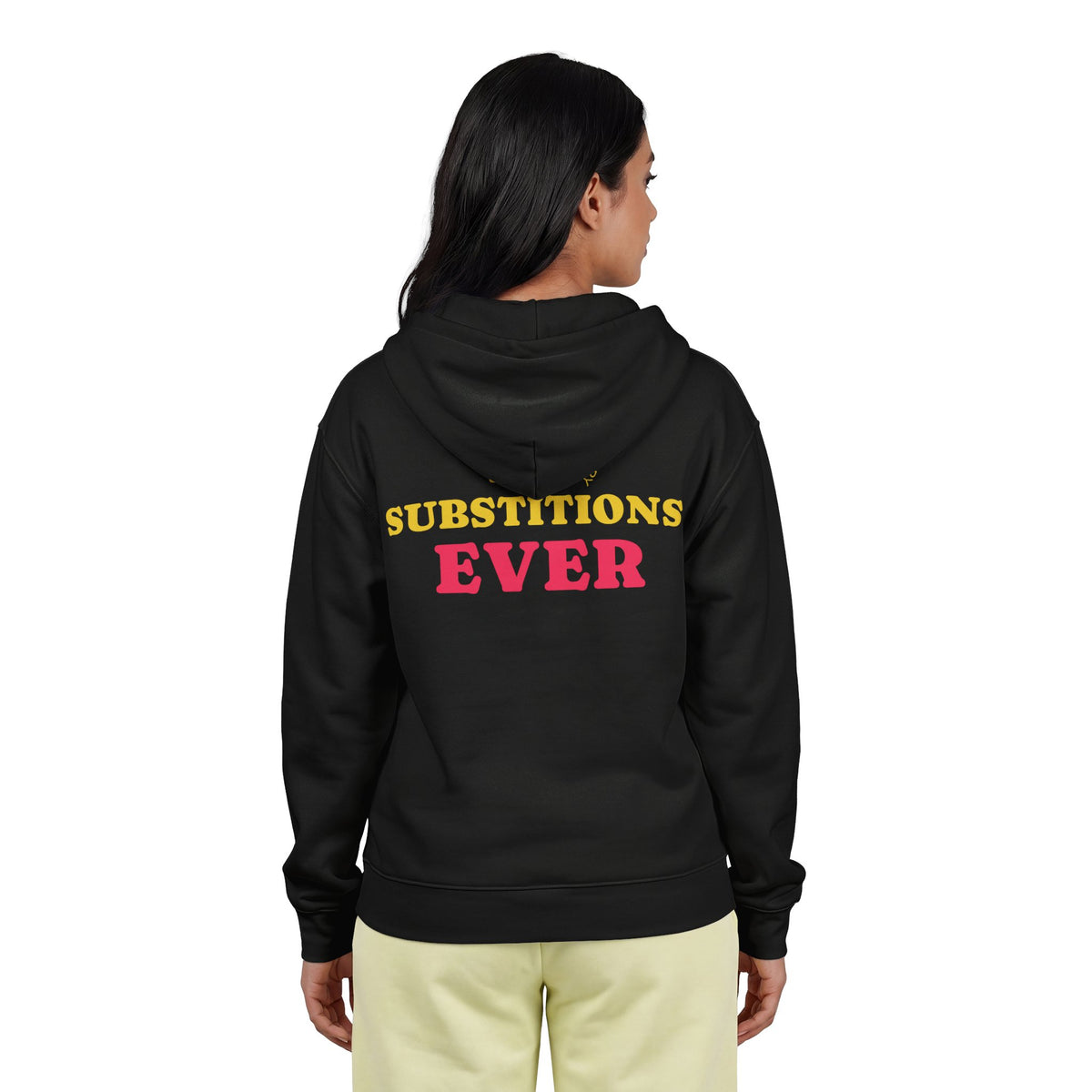 No Substitutions Ever | Phat Fuk Eatery | Bold Retro Graphic Full-Zip Hoodie | J Lea Designs