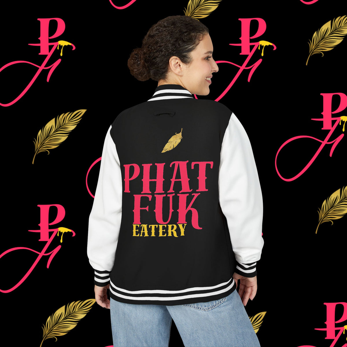 Letterman Jacket | PHAT FUK Eatery Logo Varsity Jacket | J Lea Designs
