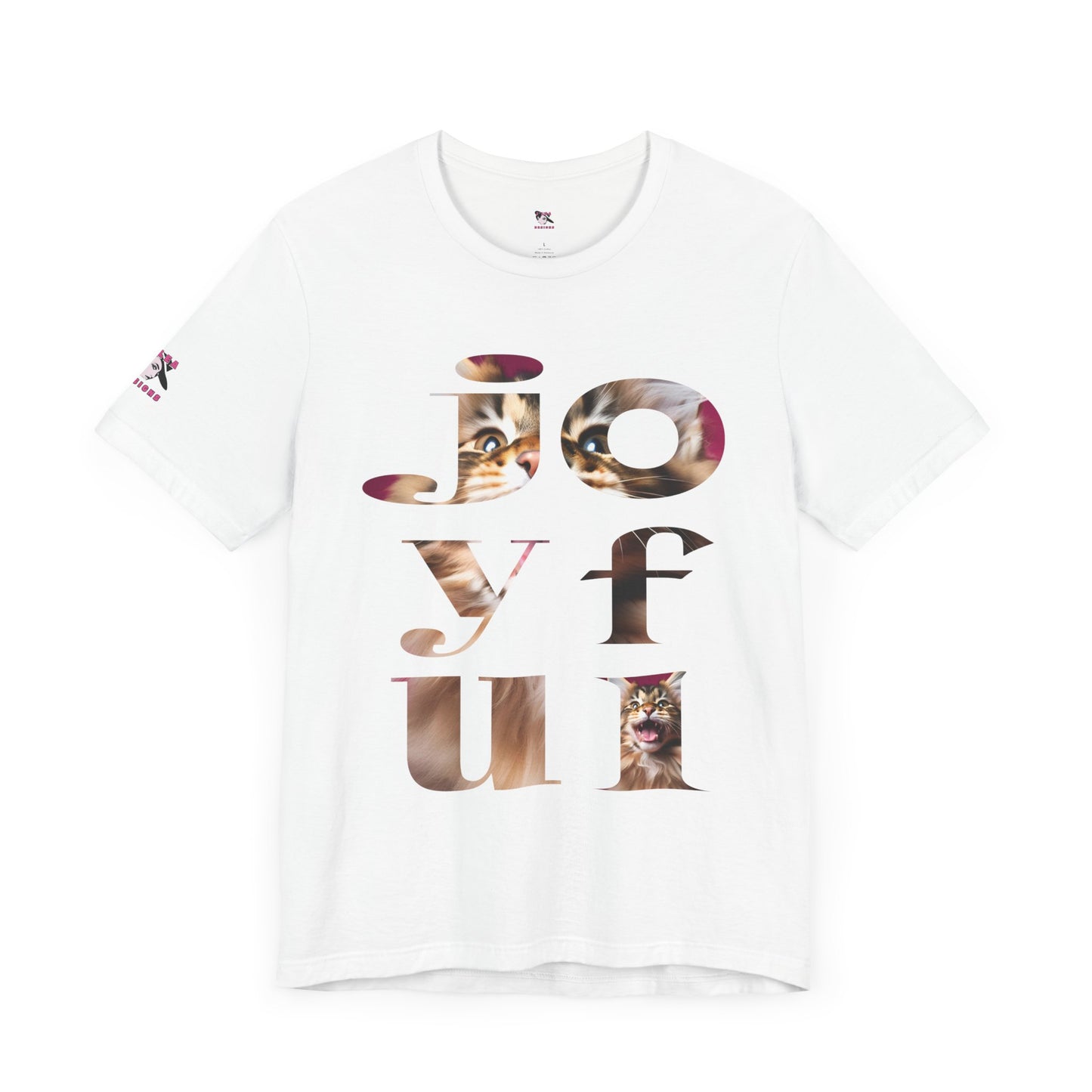 JOYFUL | Maine Coon Kitten | Typography Design | Adult | Unisex | Bella Canvas Jersey Tee