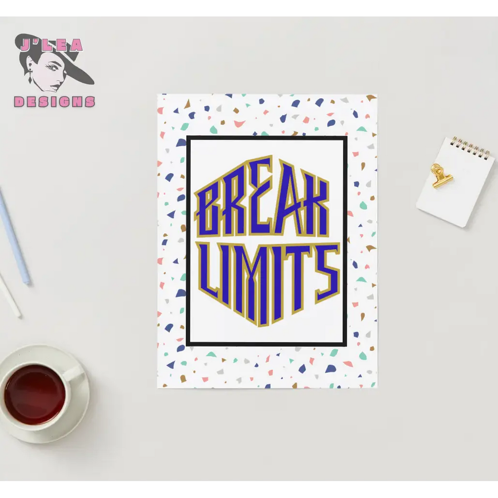 Break Limits Confetti Command Edition - Digital Art Print by J Lea Designs - Jody Cunningham
