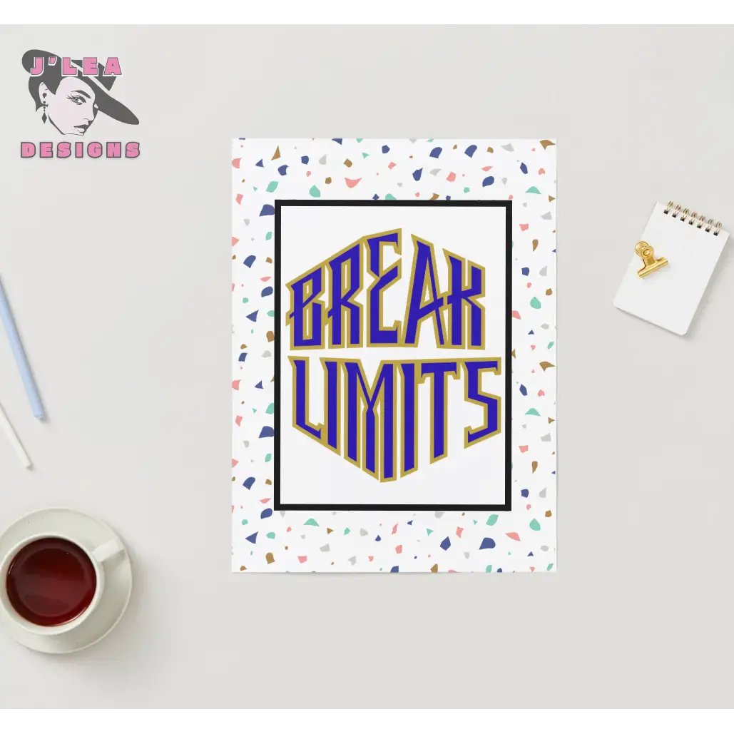 Break Limits Confetti Command Edition - Digital Art Print by J Lea Designs - Jody Cunningham