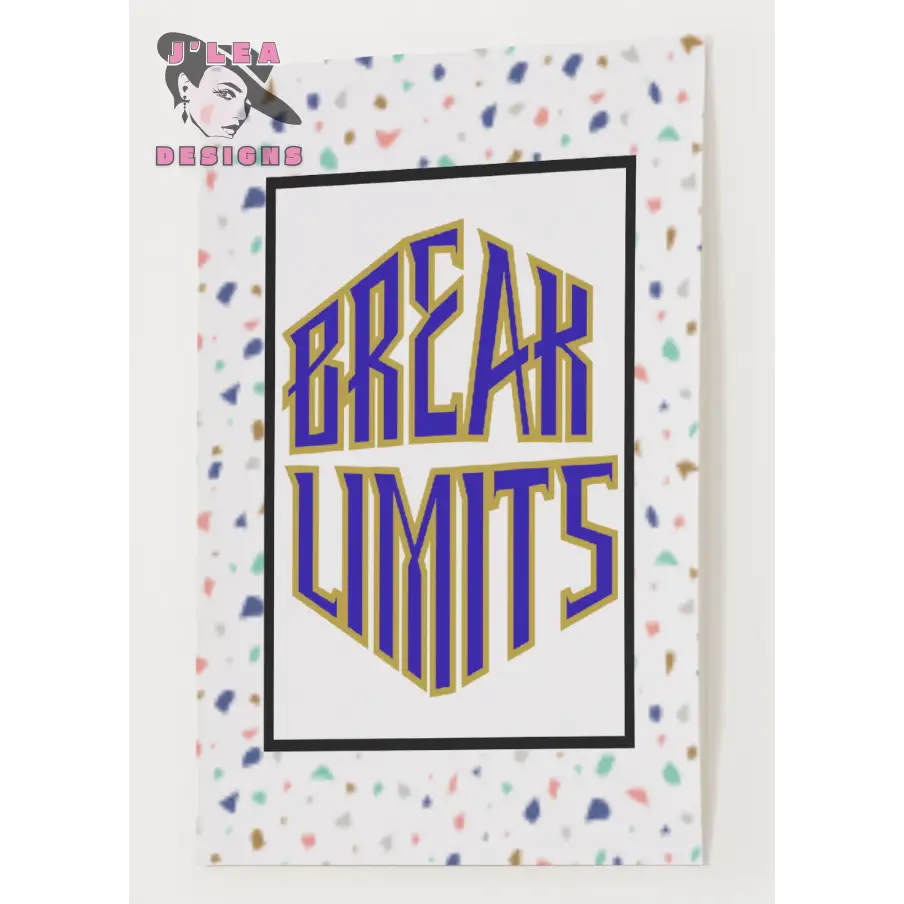 Break Limits Confetti Command Edition - Digital Art Print by J Lea Designs - Jody Cunningham