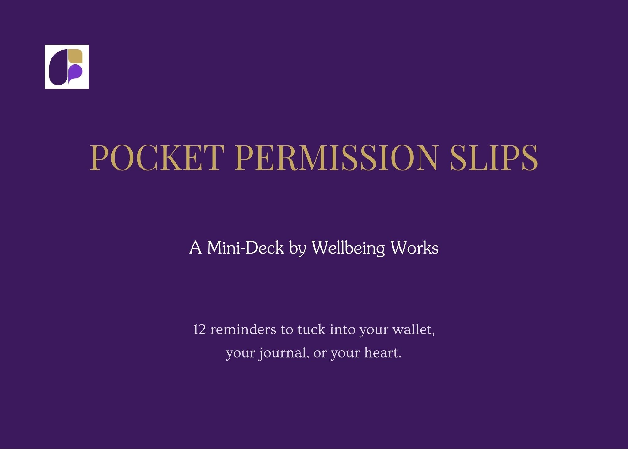 A Set of 12 Permission Slip Cards