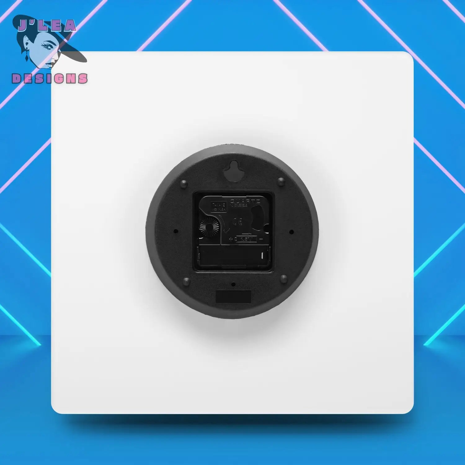 Curly Current - Timekeeper by J Lea Designs | Square Acrylic Wall Clock - Jody Cunningham