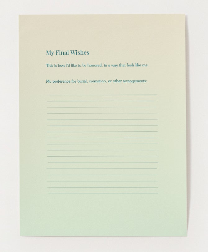 Life and Legacy Golden Tree Digital Edition - An End-of-Life Planner by Wellbeing Works - Jody Cunningham