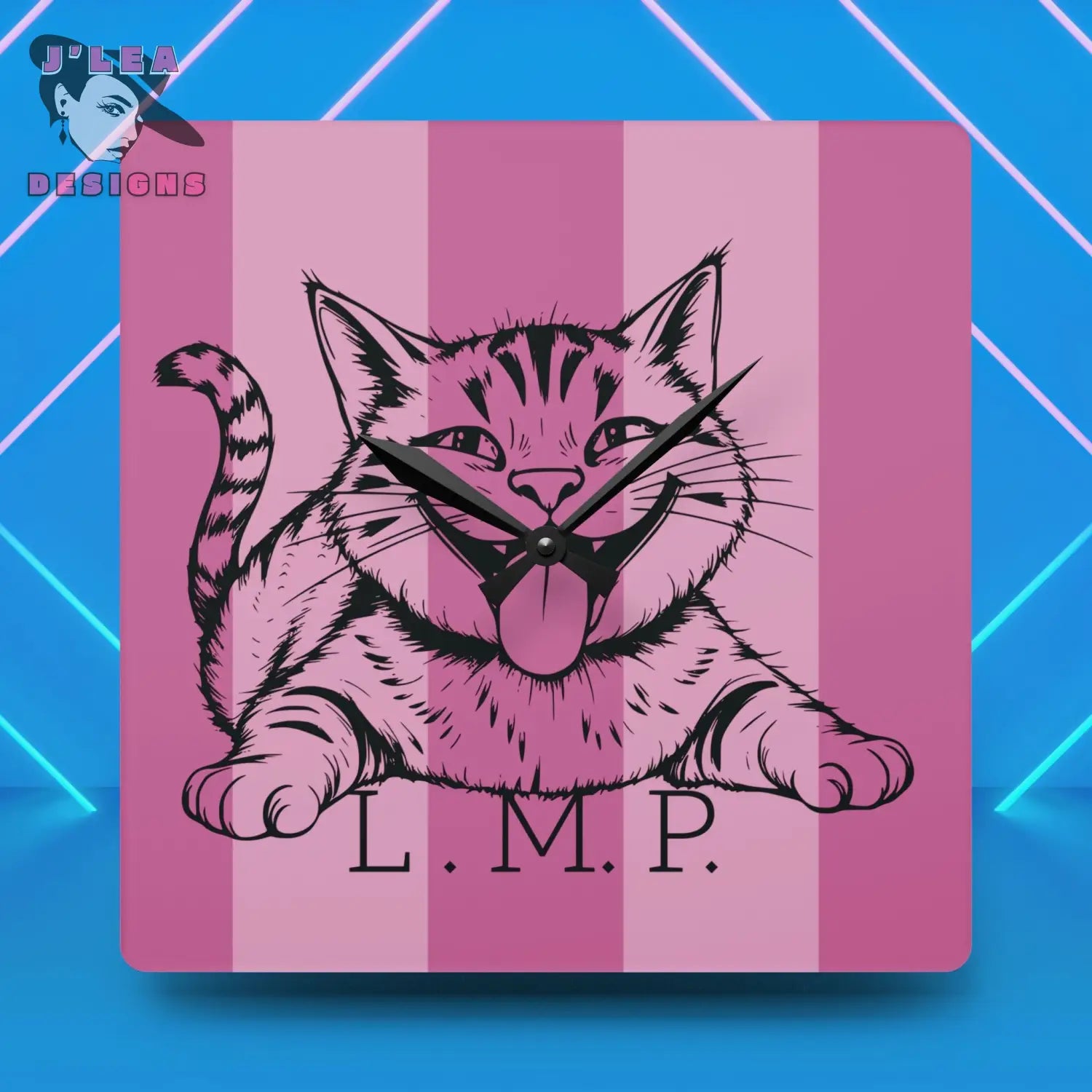 L.M.P. Timekeeper by J Lea Designs | Square Acrylic Wall Clock - Jody Cunningham