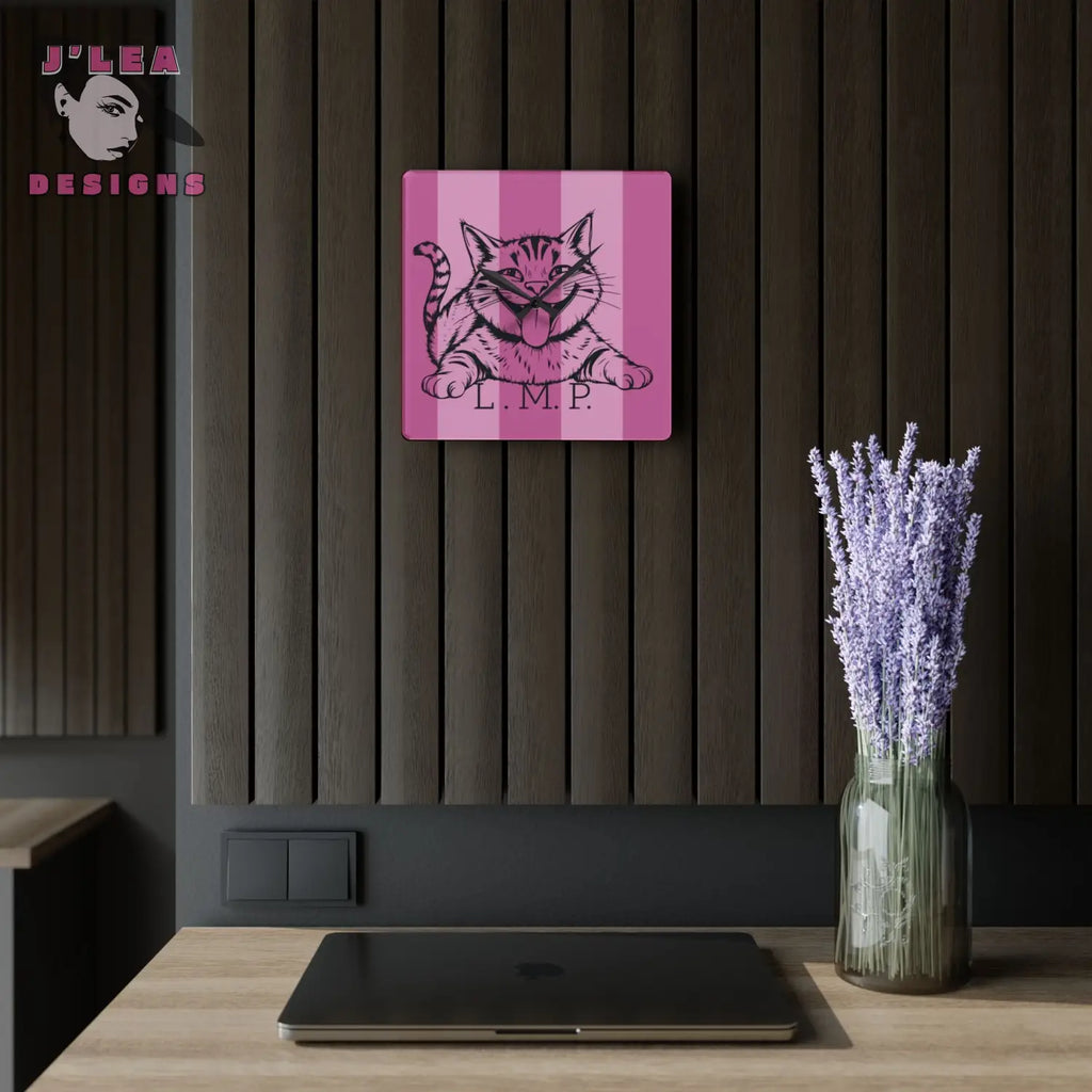 L.M.P. Timekeeper by J Lea Designs | Square Acrylic Wall Clock - Jody Cunningham