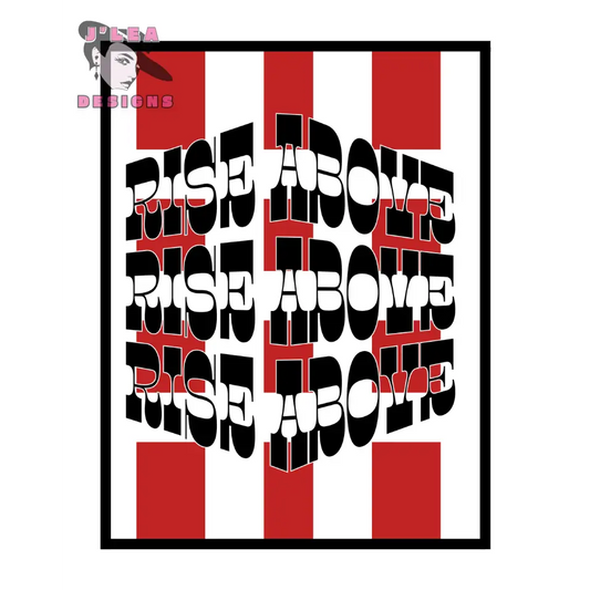 Rise Above - Crimson Impact Edition - Digital Art Print by J'Lea Designs - Jody Cunningham