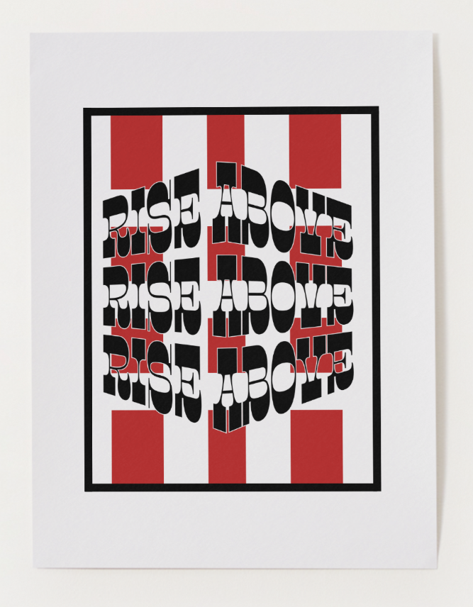 Rise Above - Crimson Impact Edition - Digital Art Print by J'Lea Designs