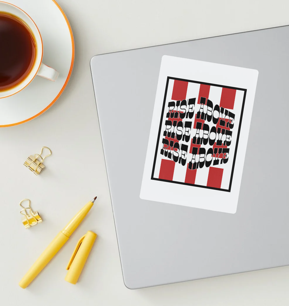 Rise Above - Crimson Impact Edition - Digital Art Print by J'Lea Designs