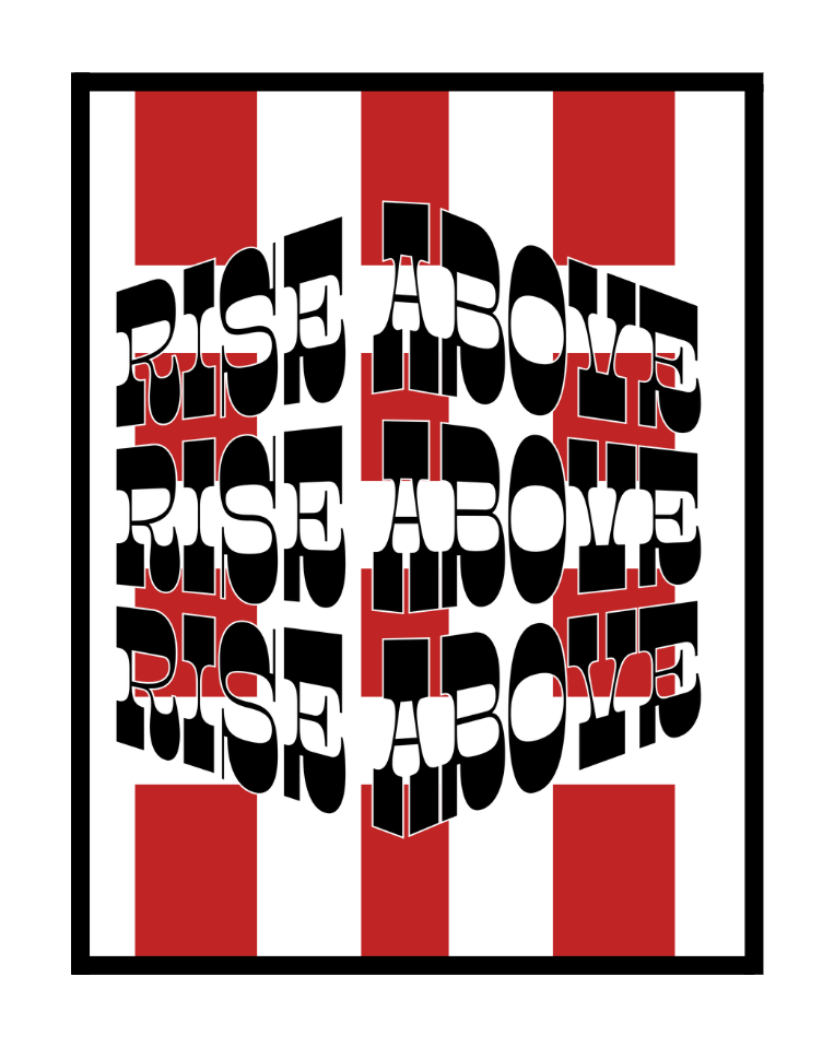 Rise Above - Crimson Impact Edition - Digital Art Print by J'Lea Designs