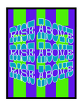 Rise Above - Turquoise Optical Affirmation Digital Art Print by J'Lea Designs