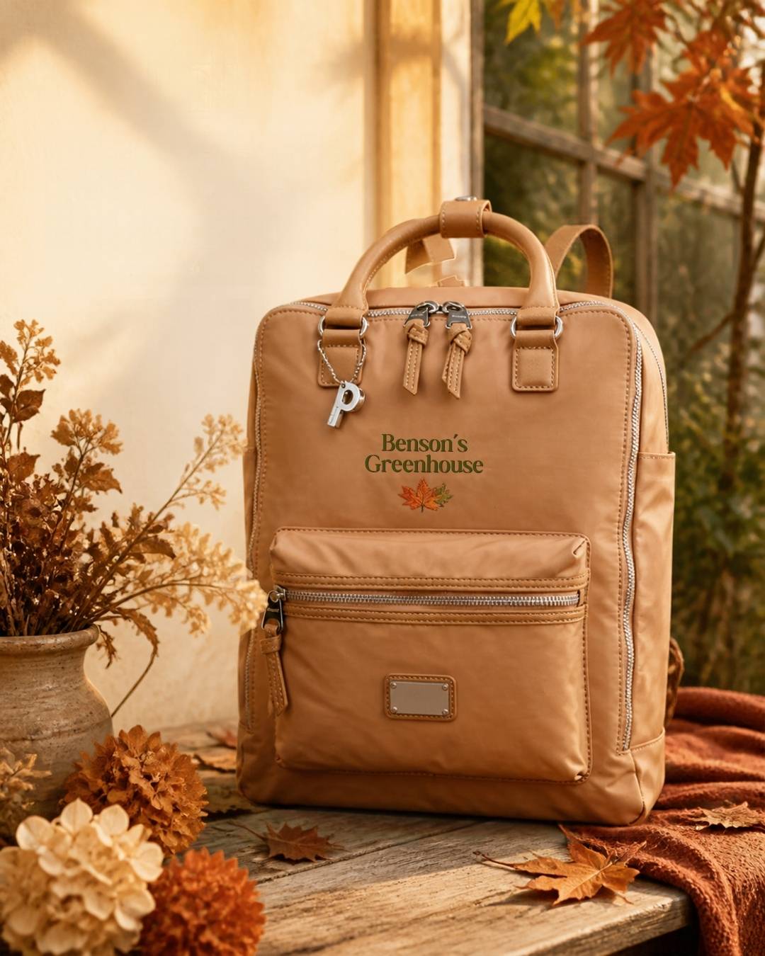 Rustic Fall Backpack- Benson's Greenhouse