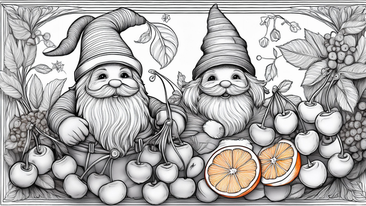 Whimsical Gnome Harvest | Page 1 | Coloring Page