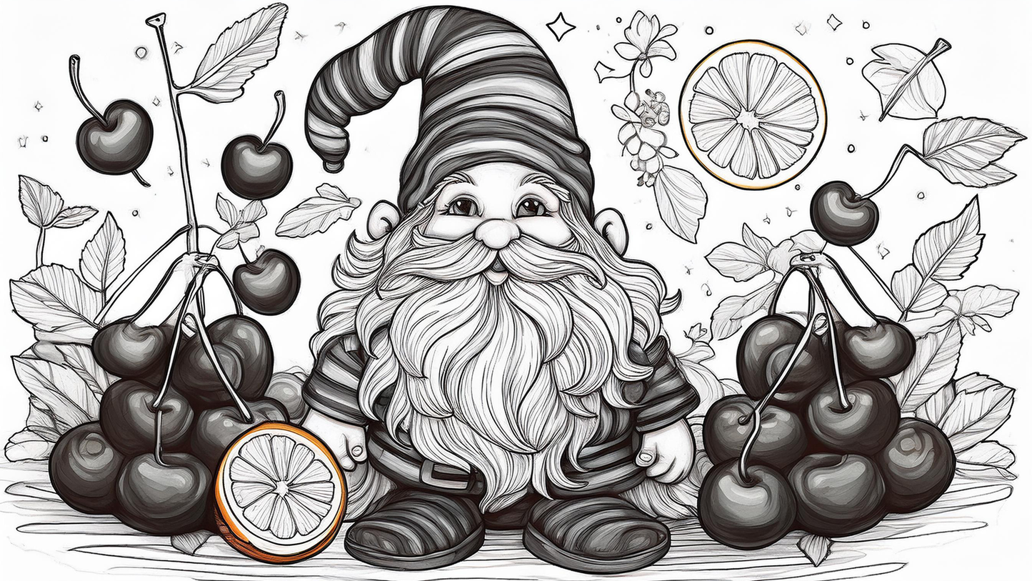 Whimsical Gnome Harvest | Page 4 | Coloring Page