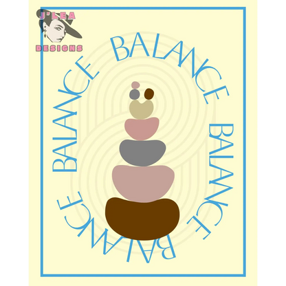 Balance Minimalist Spiritual Art Print by J'Lea Designs