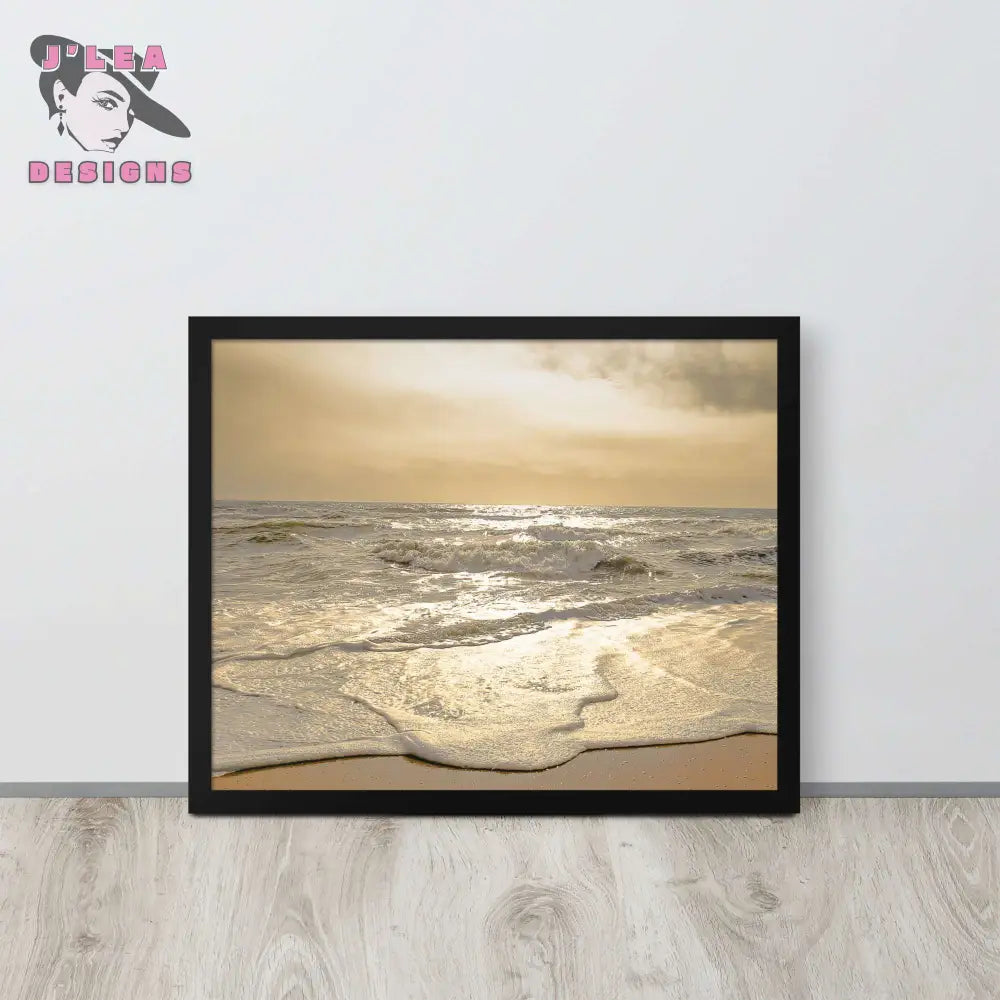 Beach Serenity: Virginia Beach Waves | Framed Photography Print - J'Lea Designs