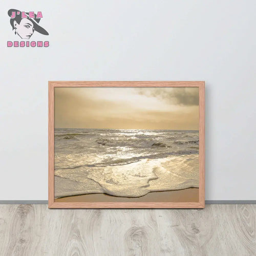 Beach Serenity: Virginia Beach Waves | Framed Photography Print - J'Lea Designs