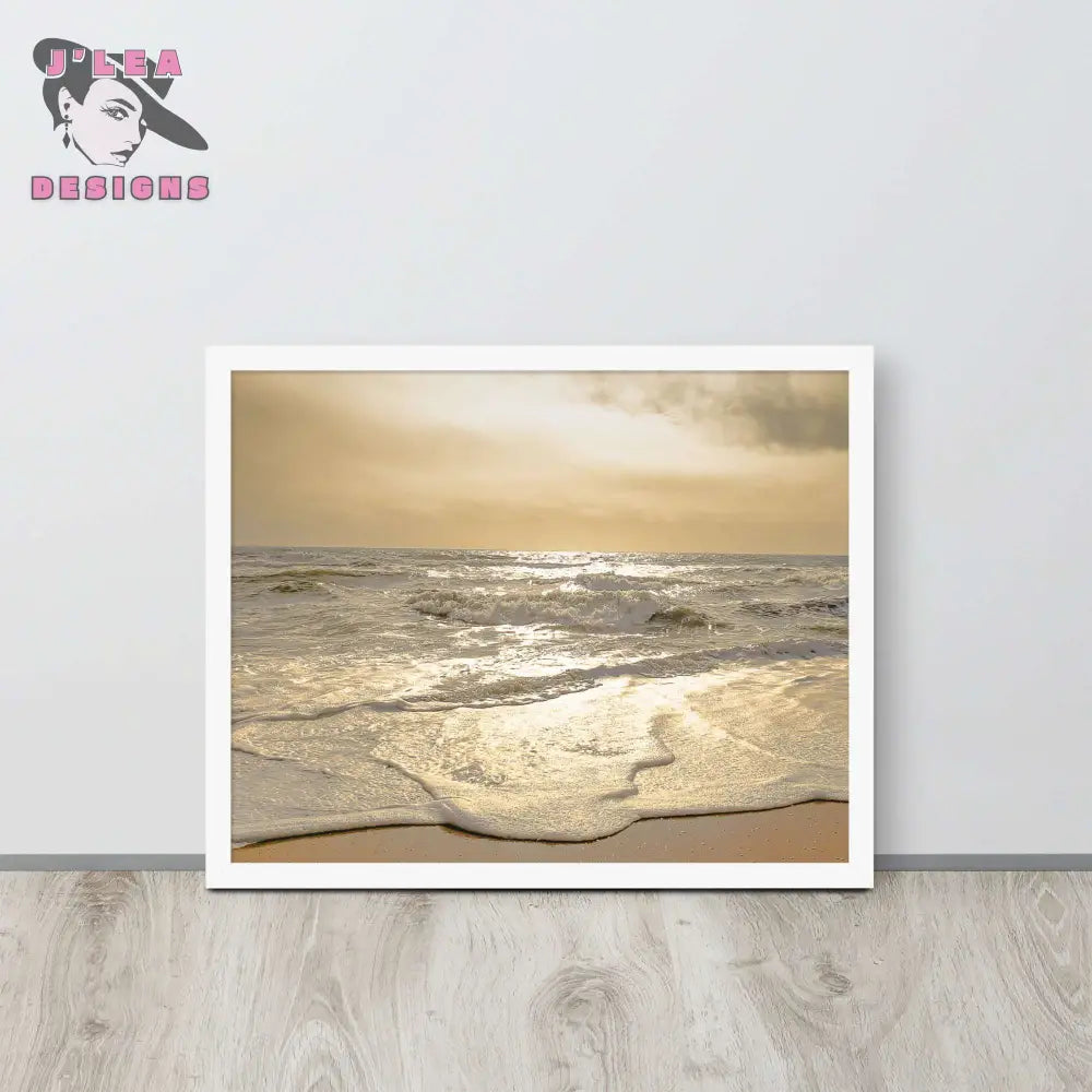 Beach Serenity: Virginia Beach Waves | Framed Photography Print - J'Lea Designs