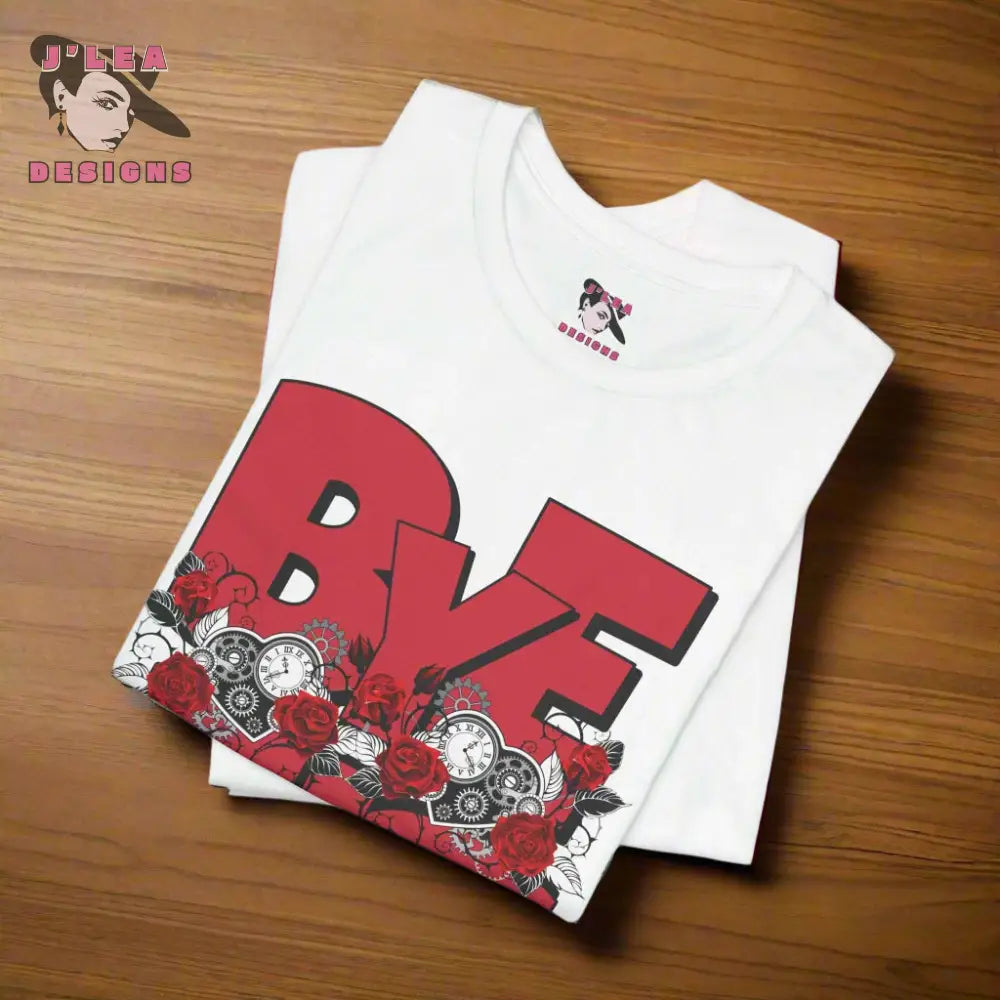 BYE-BYE | Adult Unisex Jersey Tee | Typography Design | Statement Shirt - J'Lea Designs