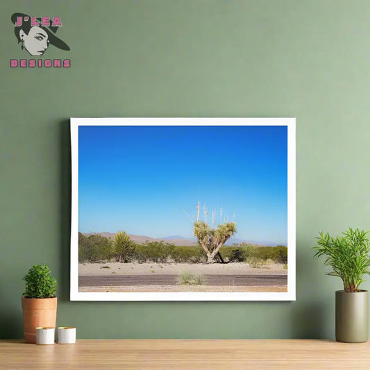 Desert Tranquility: Joshua Tree in Arizona - Framed | J’Lea Designs - Wall Art