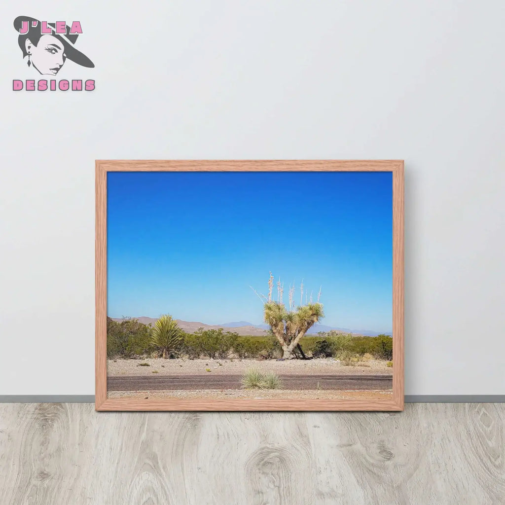 Desert Tranquility: Joshua Tree in Arizona - Framed | J’Lea Designs - Wall Art