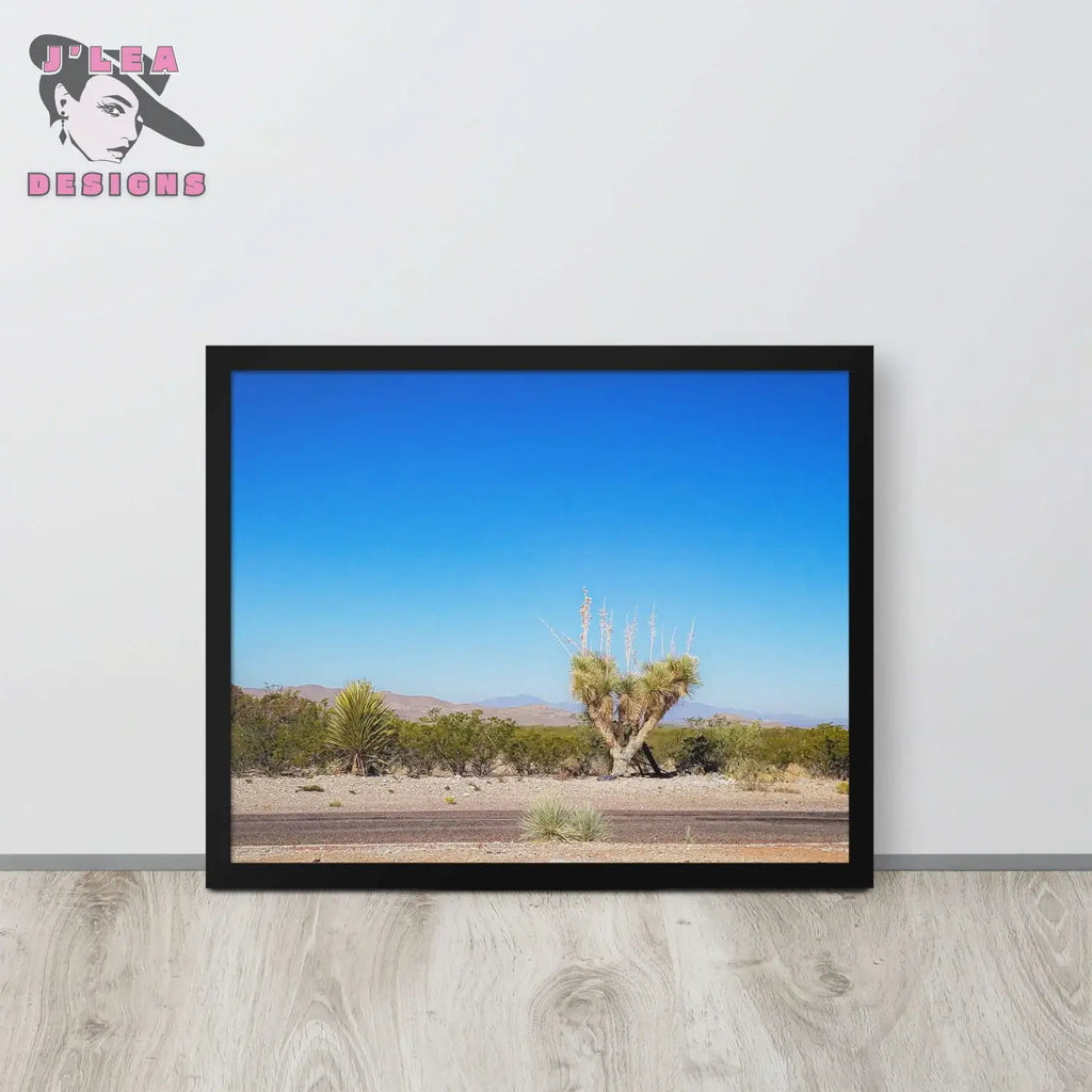 Desert Tranquility: Joshua Tree in Arizona - Framed | J’Lea Designs - Wall Art