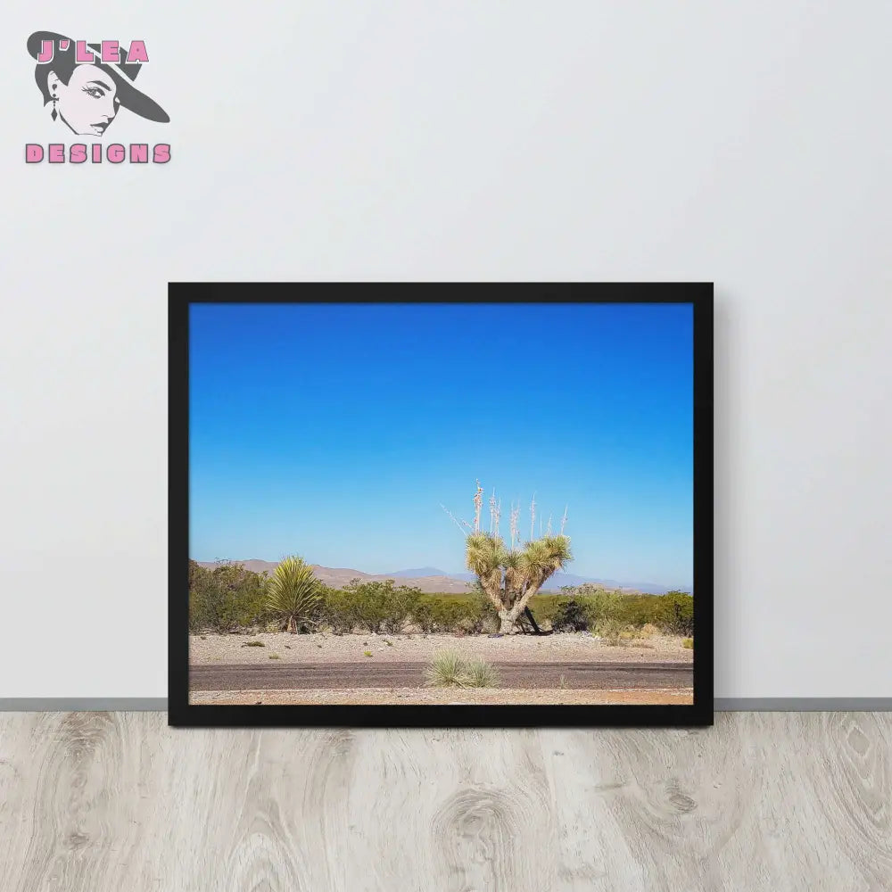 Desert Tranquility: Joshua Tree in Arizona - Framed | J’Lea Designs - Wall Art