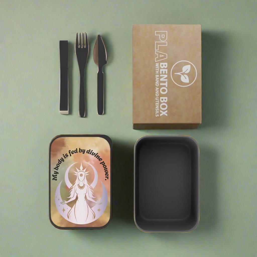 Divine Vessel Affirmation Bento Box Black / 7.4’’ x 5.1’’ x 2.3’’ with Accessories