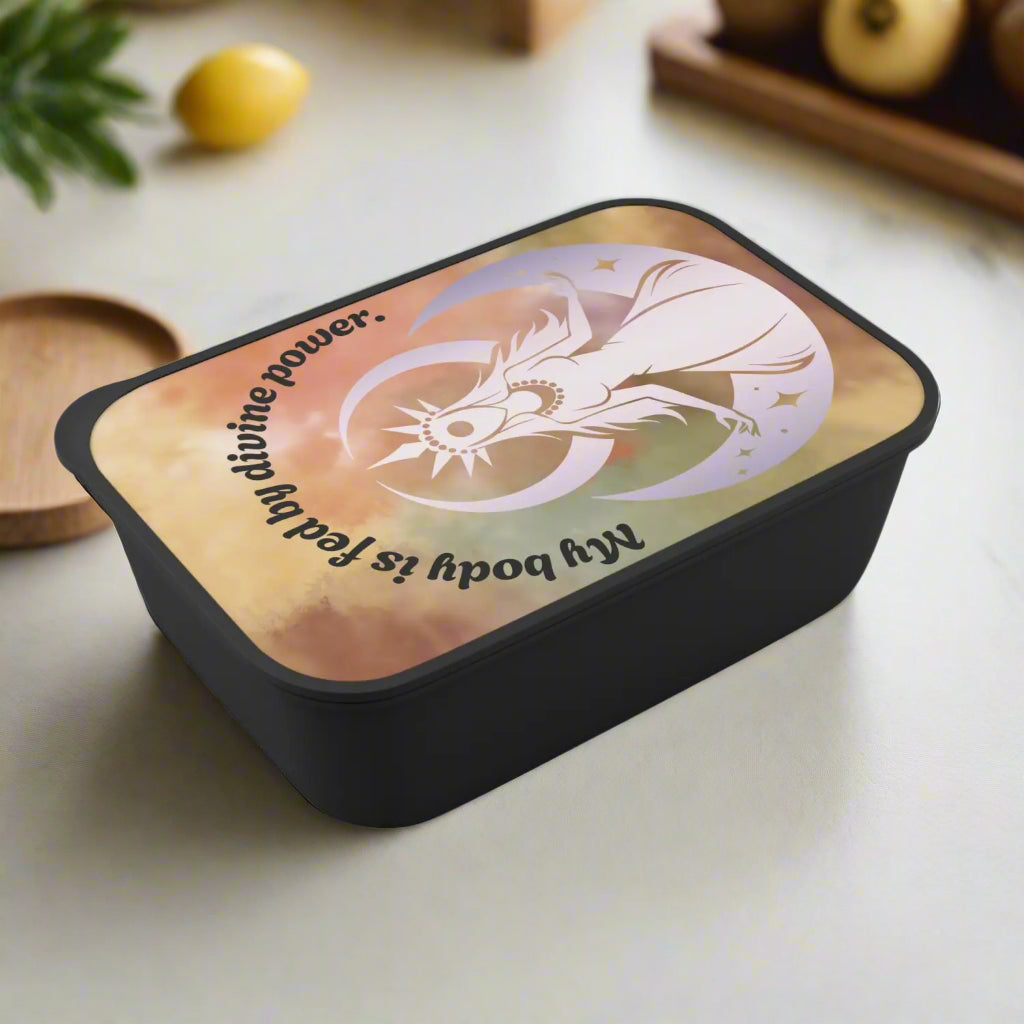Divine Vessel Affirmation Bento Box Black / 7.4’’ x 5.1’’ x 2.3’’ with Accessories