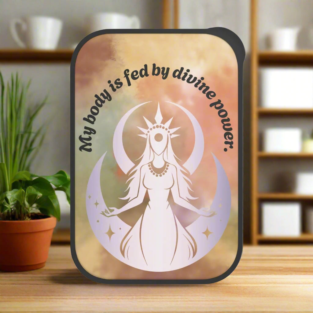 Divine Vessel Affirmation Bento Box Black / 7.4’’ x 5.1’’ x 2.3’’ with Accessories