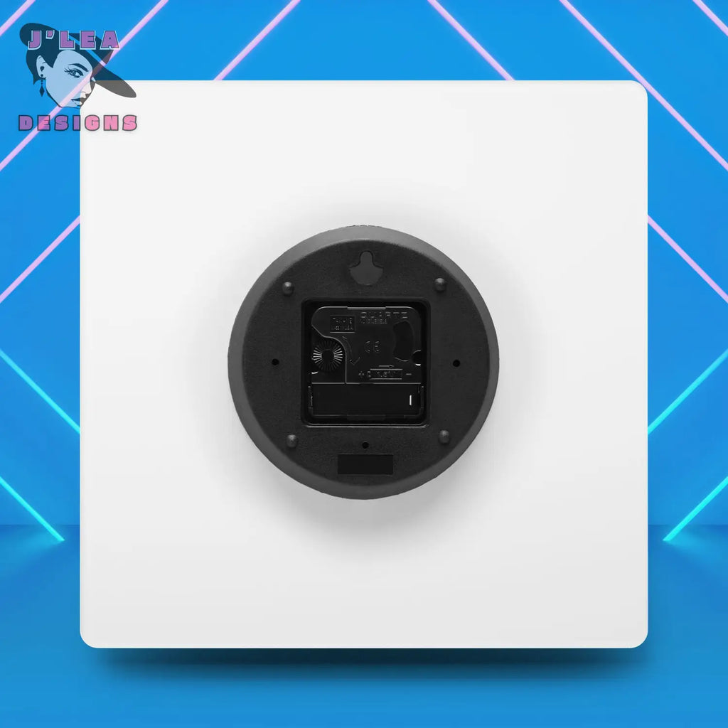 Don’t Be Shitty - Timekeeper by J’Lea Designs | Square Acrylic Wall Clock | Bathroom Humor Wall Art - 10.75’’ × 10.75’’