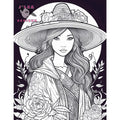Floral Fantasy: The Enchanted Hat | Coloring Page - J'Lea Designs