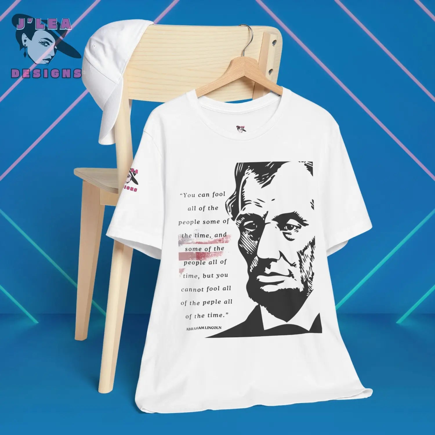 Fooling People - A Sobering Quote by Abraham Lincoln | J’Lea Designs | Adult Unisex Jersey Tee - T-Shirt