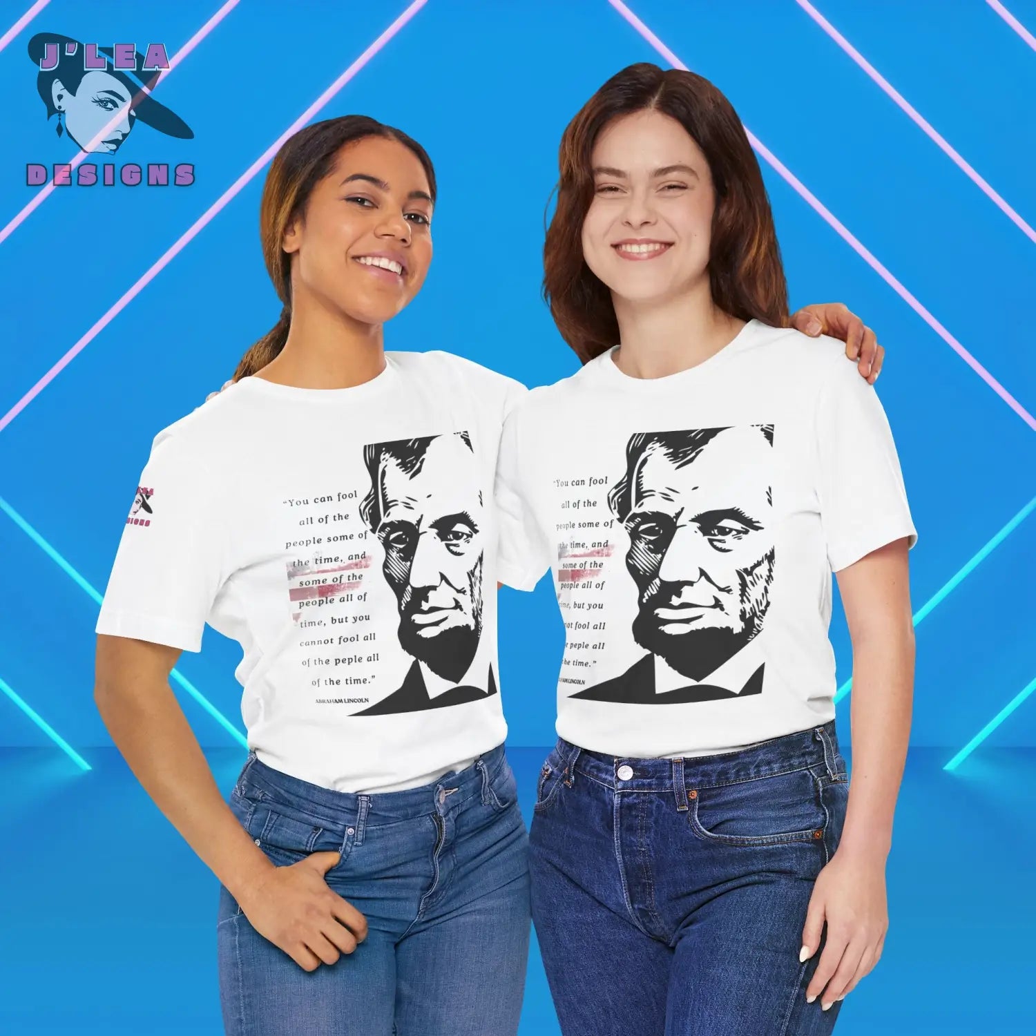 Fooling People - A Sobering Quote by Abraham Lincoln | J’Lea Designs | Adult Unisex Jersey Tee - T-Shirt